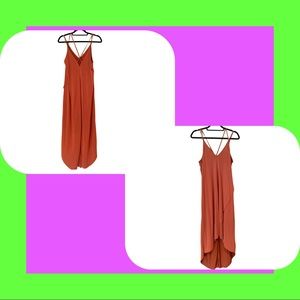 Washed Red High-Low Dress